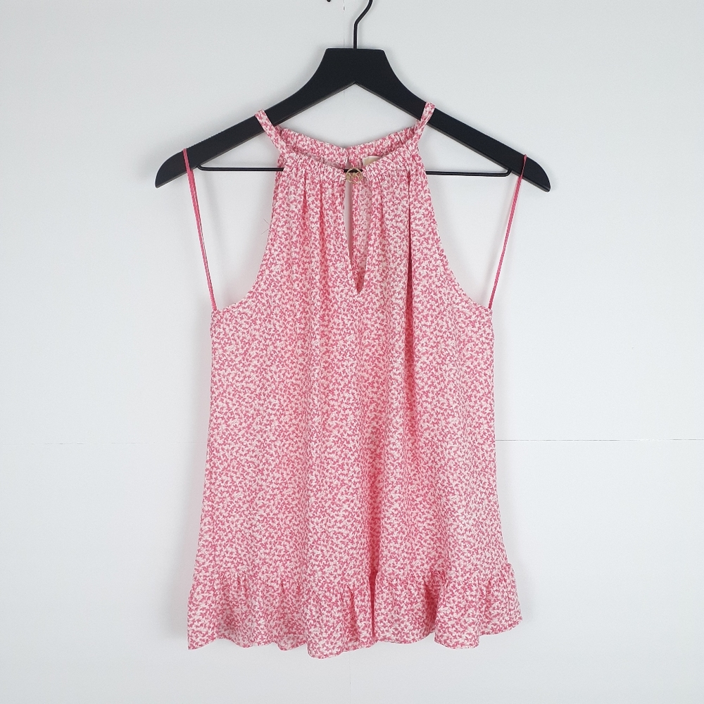 Michael Kors Sleeveless Blouse Camelia Rose NWT XS